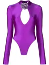 Giuseppe Di Morabito Crystal-detail Long-sleeve Top In Purple