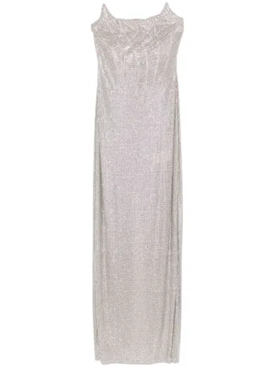 Giuseppe Di Morabito Crystal-embellished Bustier Gown In Neutrals