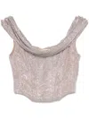 Giuseppe Di Morabito Crystal-embellished Corset Top In Neutrals