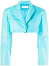 Giuseppe Di Morabito Long-sleeved Cropped Jacket In Blue