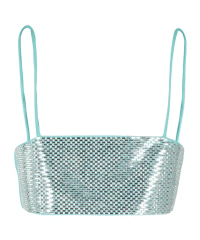 GIUSEPPE DI MORABITO CRYSTAL-EMBELLISHED CROPPED TOP