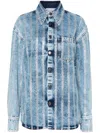 Giuseppe Di Morabito Crystal-embellished Denim Shirt In Blue