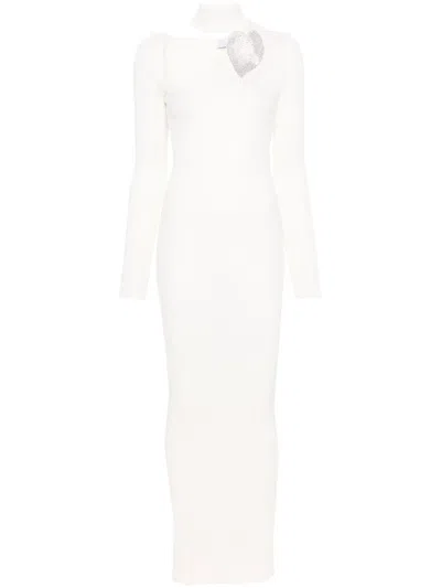 Giuseppe Di Morabito Cotton Knitted Long Dress In White