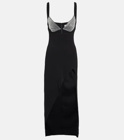 Giuseppe Di Morabito Crystal-embellished Maxi Dress In Black
