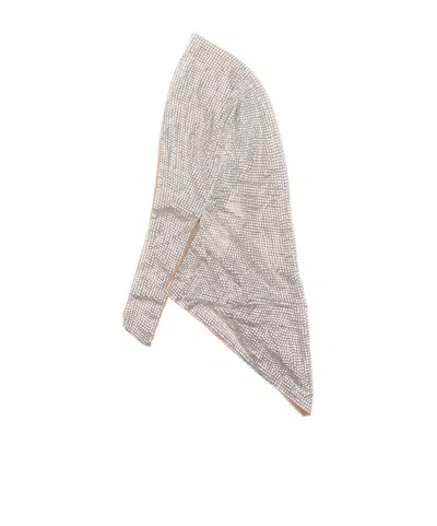 Giuseppe Di Morabito Crystal-embellished Mesh Beanie In White