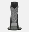 Giuseppe Di Morabito Crystal-embellished Mesh Maxi Skirt In Black