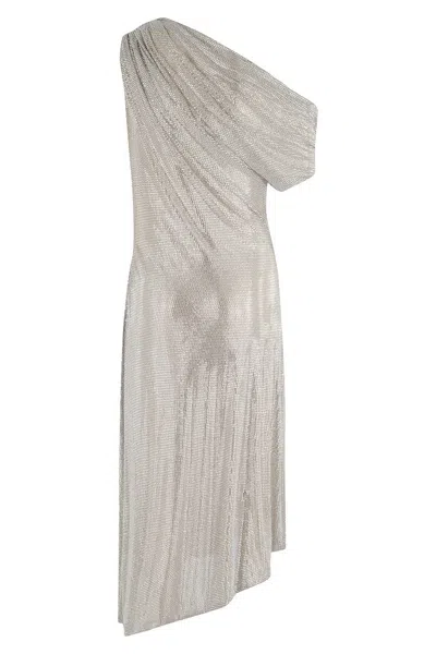 Giuseppe Di Morabito Crystal-embellished Midi Dress In Gray