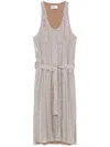 Giuseppe Di Morabito Metallic Scoop Neck Sleeveless Dress In Neutrals