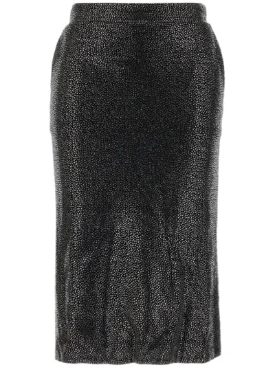 Giuseppe Di Morabito Crystal-embellished Midi Skirt In Black