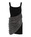 Giuseppe Di Morabito Crystal Draped Mini Dress