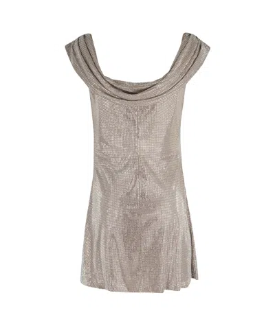 Giuseppe Di Morabito Crystal-embellished Mini Dress In Gray