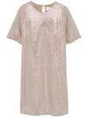 Giuseppe Di Morabito Crystal-embellished Mini Dress In Neutrals