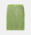 Giuseppe Di Morabito Embellished Net Mini Skirt In Shocking Green