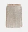 Giuseppe Di Morabito Crystal-embellished Miniskirt In Silver