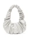 Giuseppe Di Morabito Crystal-embellished Ruched Tote Bag In Neutrals