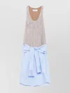 Giuseppe Di Morabito Shirt Dress In Light Blue With Rhinestones
