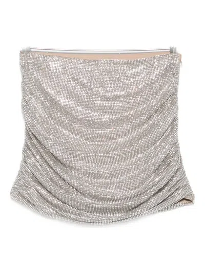 Giuseppe Di Morabito Crystal-embellished Skirt In Silver