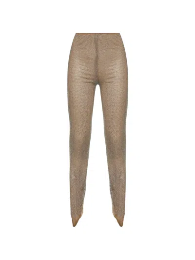 Giuseppe Di Morabito Crystal-embellished Sock-style Trousers In Brown