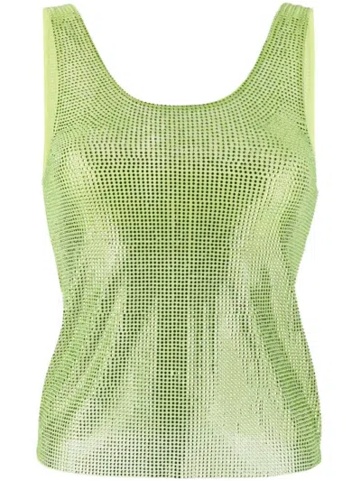 Giuseppe Di Morabito Crystal-embellished Tank Top In Shocking Green In Multi