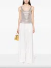 Giuseppe Di Morabito Crystal-embellished Tank Top In Silver In Silver