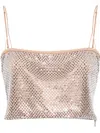 Giuseppe Di Morabito Crystal-embellished Top In Neutrals