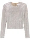 Giuseppe Di Morabito Crystal-embellished Top In Beige