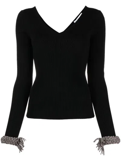 GIUSEPPE DI MORABITO GIUSEPPE DI MORABITO CRYSTAL EMBELLISHED WOOL TOP