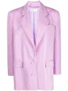 Giuseppe Di Morabito Crystal-embellishment Cotton-blend Blazer In Pink