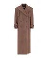 Giuseppe Di Morabito Crystal-embellishment Double-breasted Trench Coat In Brown