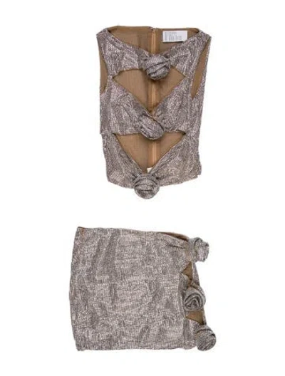 Pre-owned Giuseppe Di Morabito Crystal Embellishments Skirt Set In Multi