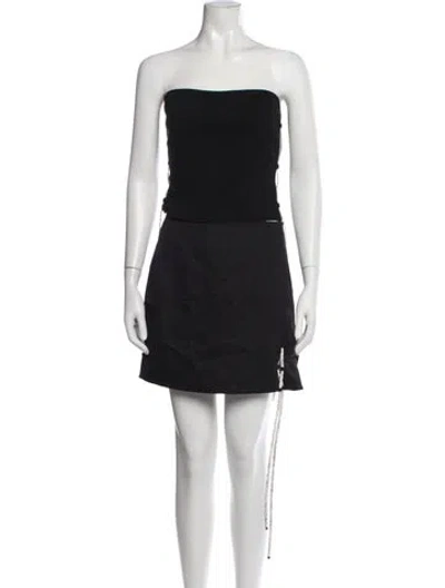 Pre-owned Giuseppe Di Morabito Crystal Embellishments Skirt Suit In Black