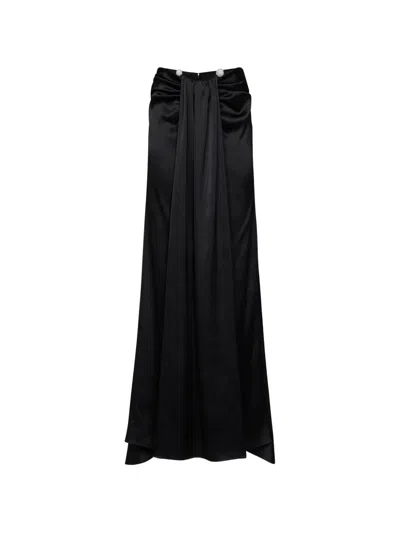Giuseppe Di Morabito Crystal-embellished Draped Maxi Skirt In 블랙