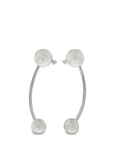 Giuseppe Di Morabito Crystal-embellished Piercing Earrings In Green