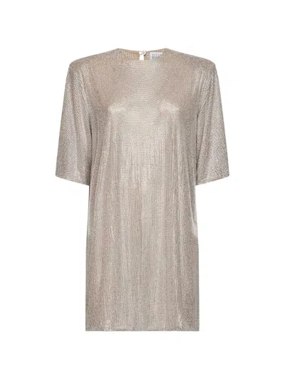 Giuseppe Di Morabito Silver Crystal-embellished Tulle T-shirt Mini Dress In Purple