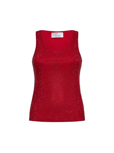 Giuseppe Di Morabito Crystal-embellished Tank Top In Red