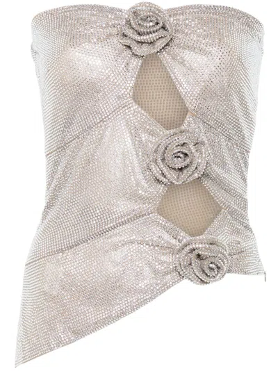 Giuseppe Di Morabito Cut-out Crystals-embellished Top In Neutrals