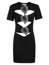 GIUSEPPE DI MORABITO CUT-OUT DETAIL CRYSTAL EMBELLISHED T-SHIRT DRESS