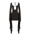 Giuseppe Di Morabito Cut Out Draped Sleeves Mini Dress In Black