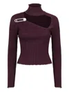 Giuseppe Di Morabito High Neck Top With Cut-out In Purple