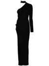 Giuseppe Di Morabito Cut-out Ribbed-knit Maxi Dress In Black