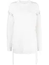 Giuseppe Di Morabito Decorative-stitches Knitted Minidress In Neutrals