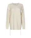 Giuseppe Di Morabito Decorative-stitches Knitted Minidress In Nude