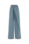 Giuseppe Di Morabito Wide-leg Jeans Featuring Asymmetric Overlay In Blue