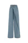 Giuseppe Di Morabito Wide-leg Jeans Featuring Asymmetric Overlay In Blue