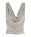 Giuseppe Di Morabito Cowl-neck Embellished Top In Gray