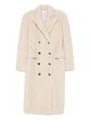 Giuseppe Di Morabito Textured Cable-knit Double-breasted Coat In Neutral