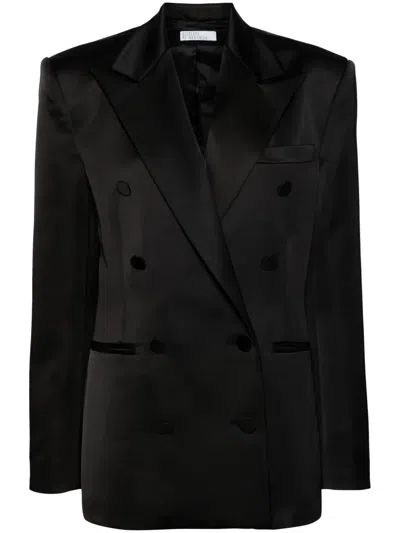 Giuseppe Di Morabito Double-breasted Satin Blazer In Black