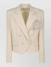 Giuseppe Di Morabito Double-breasted Wool Jacket With Structured Shoulders In Neutral