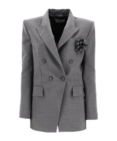 GIUSEPPE DI MORABITO BROOCH-DETAIL BLAZER