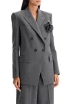 Giuseppe Di Morabito Double-breasted Wool Stretch Blazer In Grey